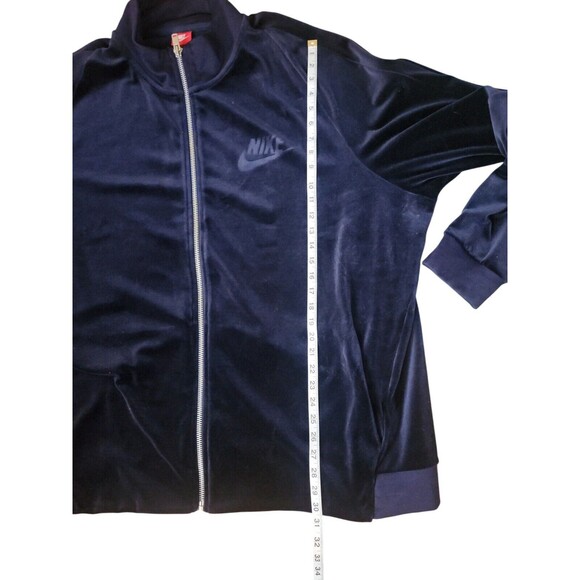 Nike Velour Track Jacket Mens Size 3X Sportswear Midnight Hip Hop Travel Relaxed - Picture 6 of 6